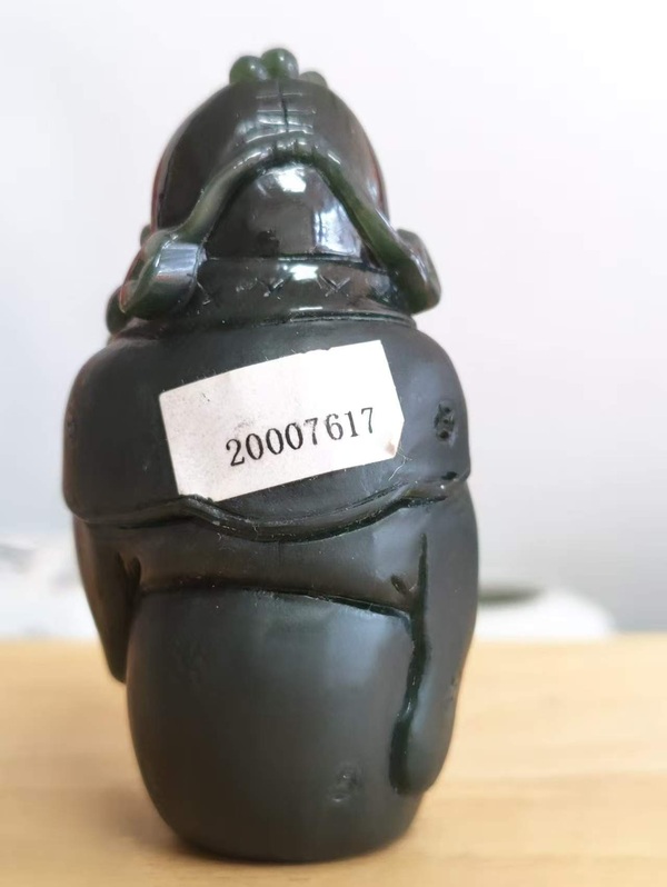 古玩玉器和田玉雕“財(cái)神”擺件拍賣，當(dāng)前價(jià)格1600元