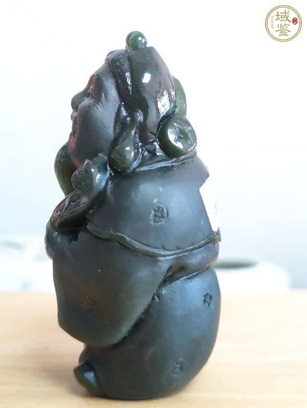 古玩玉器和田玉雕“財神”擺件真品鑒賞圖