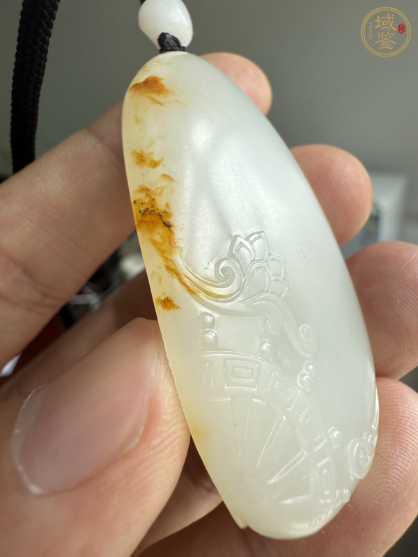 古玩玉器和田玉雕“觀音”掛件真品鑒賞圖