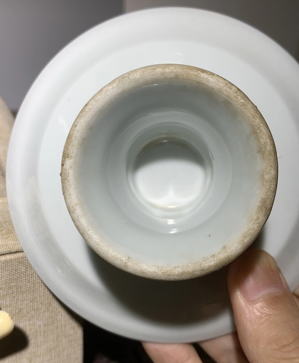 古玩陶瓷清代德化窯高足供盤拍賣，當前價格600元