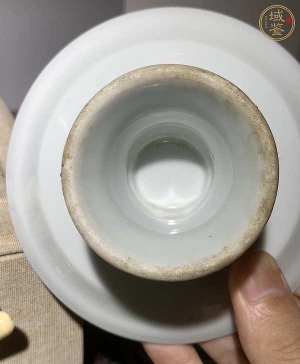 古玩陶瓷清代德化窯高足供盤(pán)真品鑒賞圖