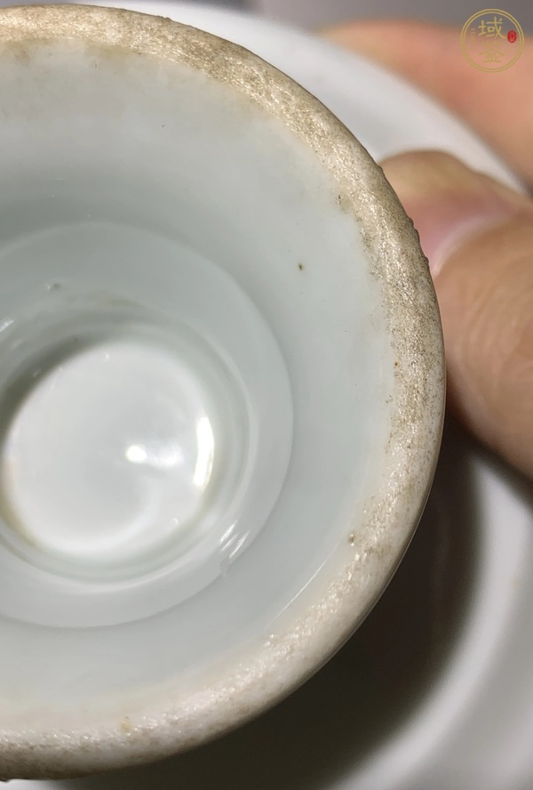 古玩陶瓷清代德化窯高足供盤(pán)真品鑒賞圖