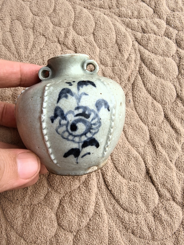 古玩陶瓷元青花雙系小罐拍賣，當(dāng)前價格2980元