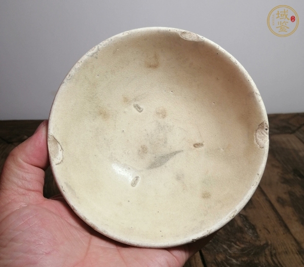 古玩陶瓷白釉茶盞真品鑒賞圖