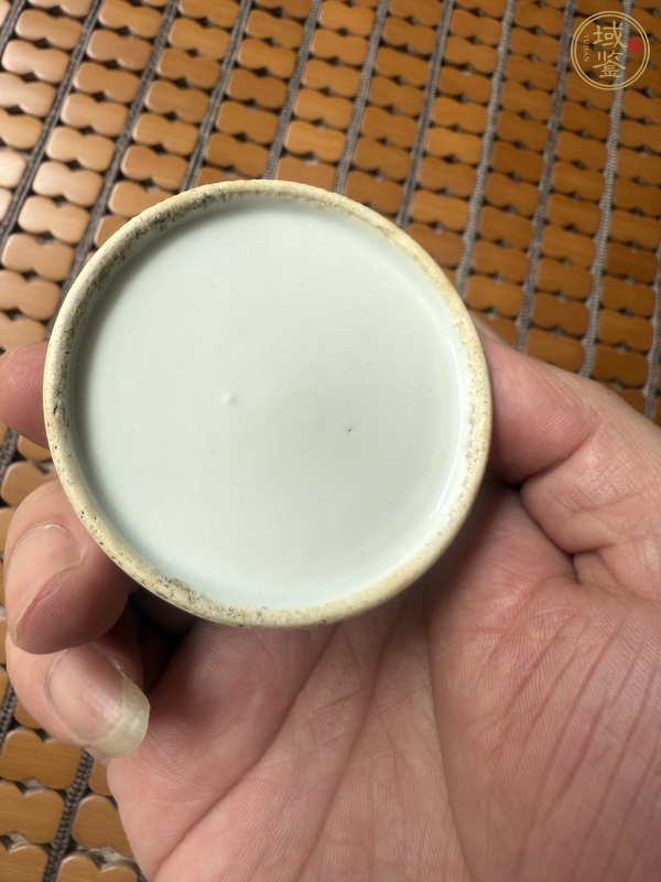 古玩陶瓷清道光 青花山水紋水盂真品鑒賞圖