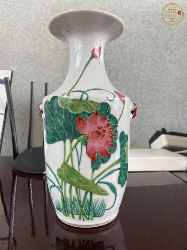 古玩陶瓷花卉紋粉彩瓶真品鑒賞圖