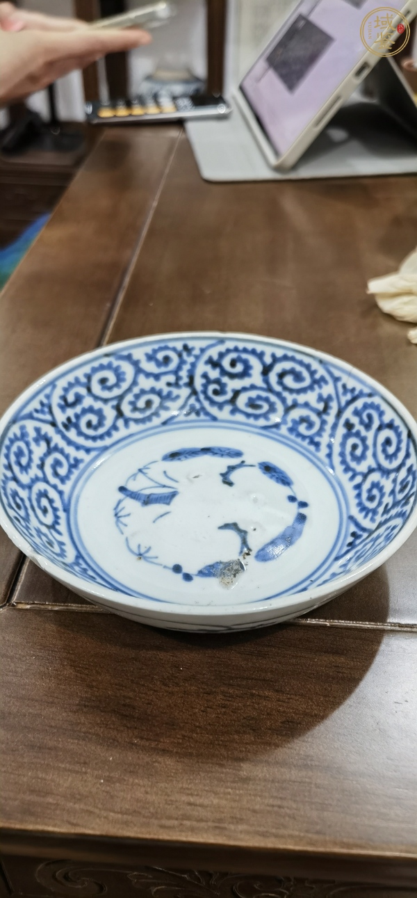 古玩陶瓷青花盤真品鑒賞圖