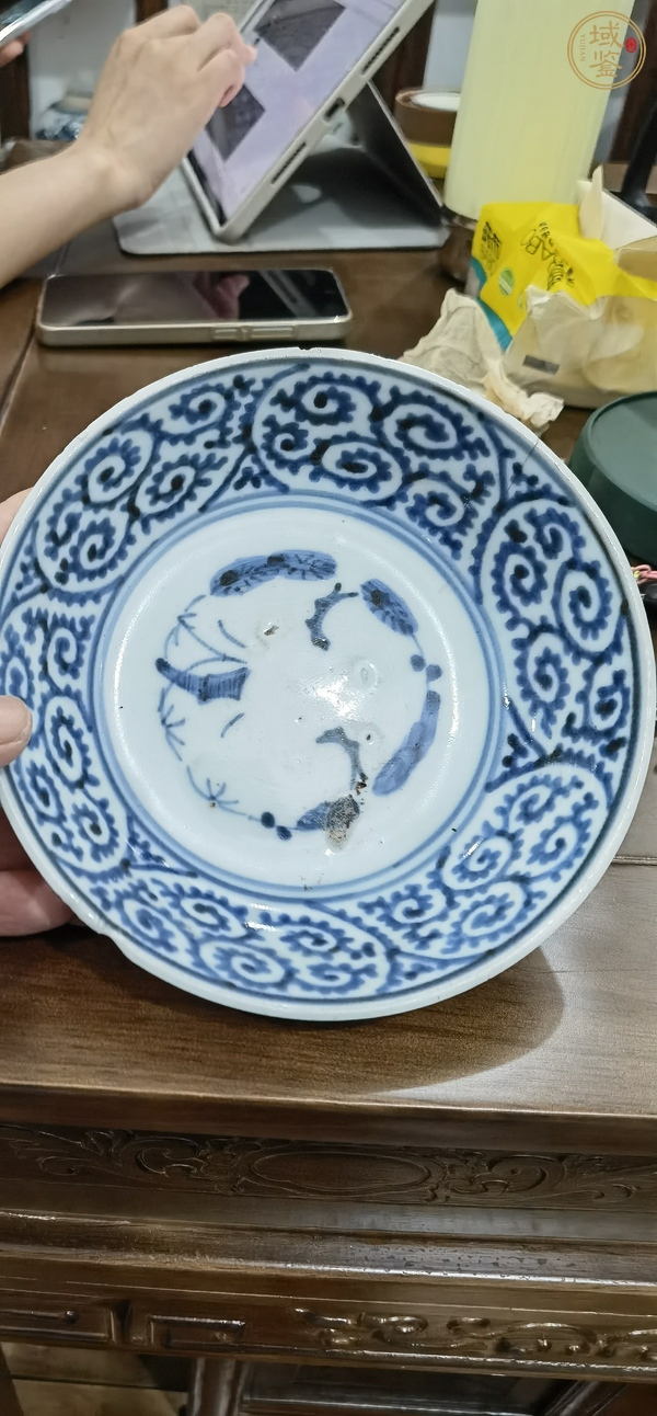 古玩陶瓷青花盤真品鑒賞圖