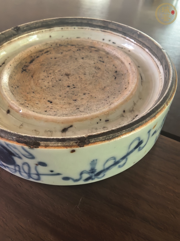 古玩陶瓷青化人物硯臺真品鑒賞圖