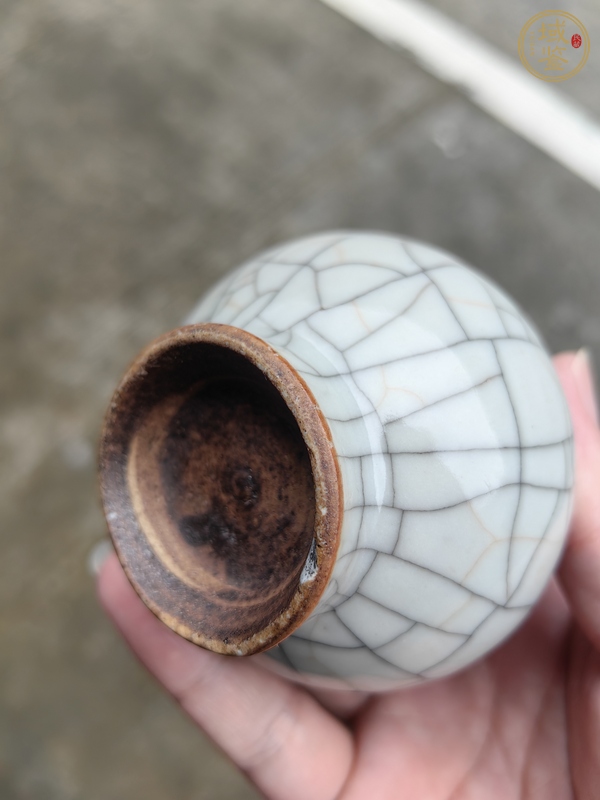 古玩陶瓷哥釉錐把瓶真品鑒賞圖