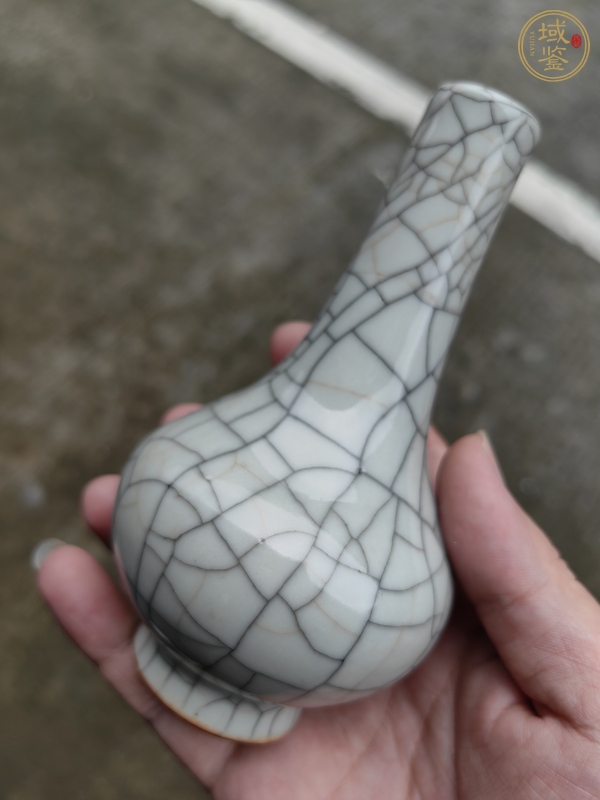 古玩陶瓷哥釉錐把瓶真品鑒賞圖