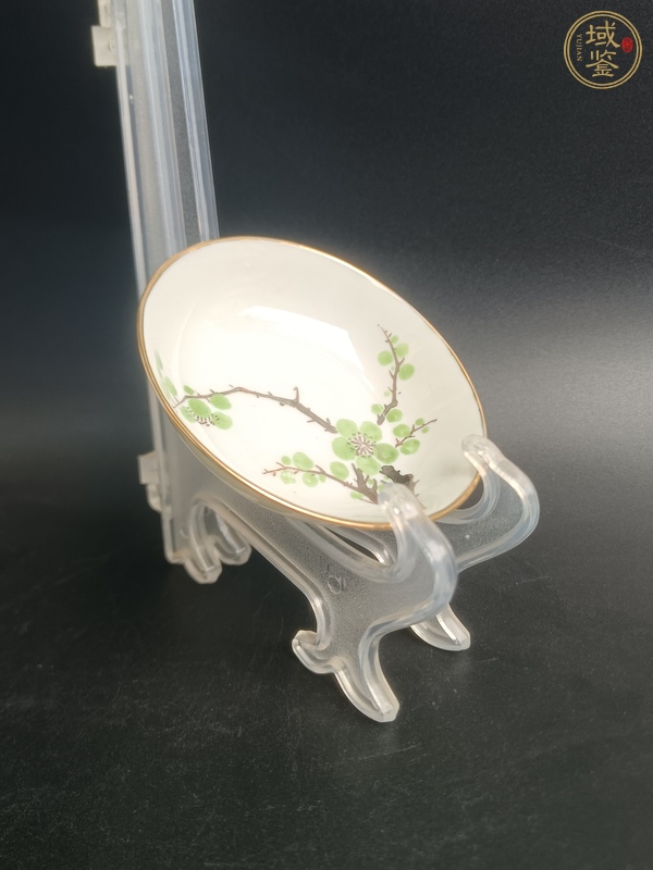 古玩陶瓷粉彩梅花盤真品鑒賞圖