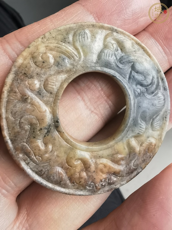 古玩玉器做舊仿古“龍鳳紋璧”真品鑒賞圖