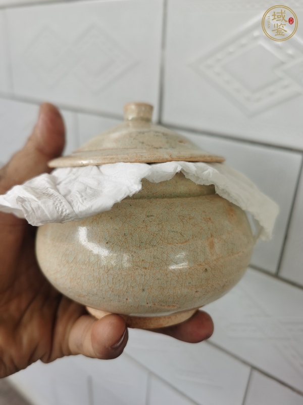 古玩陶瓷青白釉蓋罐真品鑒賞圖