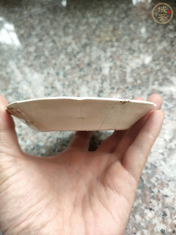 古玩陶瓷定窯白釉葵口洗真品鑒賞圖