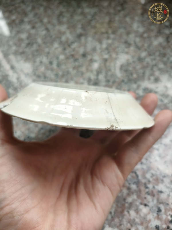 古玩陶瓷定窯白釉葵口洗真品鑒賞圖