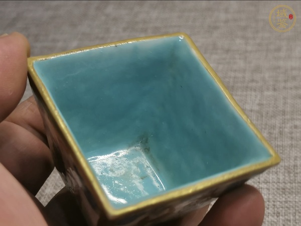 古玩陶瓷清中期 粉彩八仙人物紋斗杯真品鑒賞圖