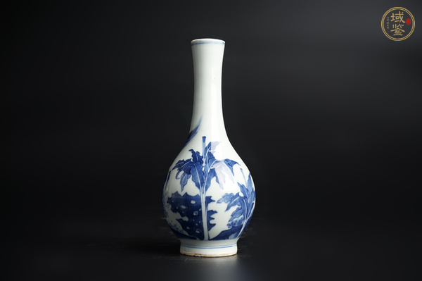 古玩陶瓷明崇禎·青花仕女嬰戲人物故事紋長頸瓶真品鑒賞圖