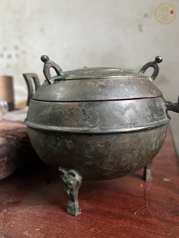 古玩銅器三足鼎真品鑒賞圖
