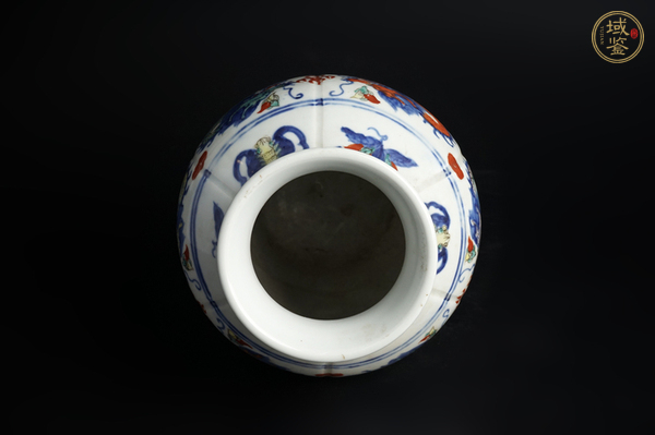 古玩陶瓷清晚期·青花五彩海水江崖云龍紋罐真品鑒賞圖
