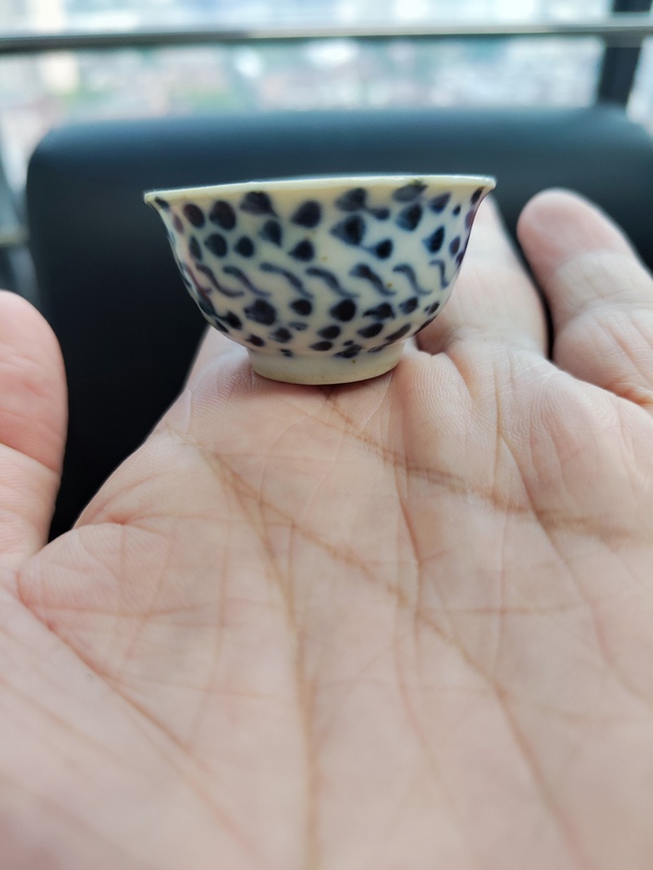 古玩陶瓷青花杯拍賣，當(dāng)前價(jià)格800元