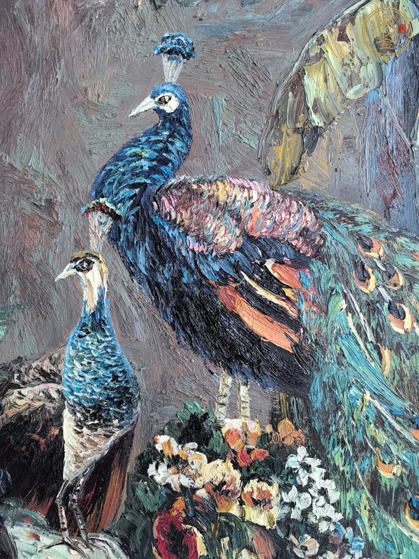 古玩字畫孔雀真品鑒賞圖