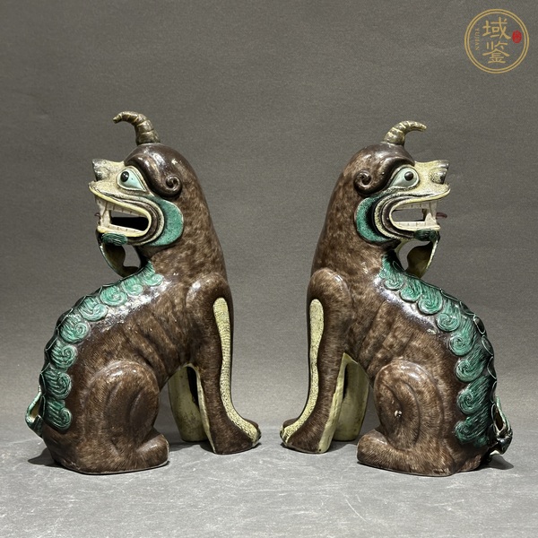 古玩陶瓷 瑞獸塑像真品鑒賞圖
