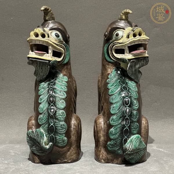 古玩陶瓷 瑞獸塑像真品鑒賞圖