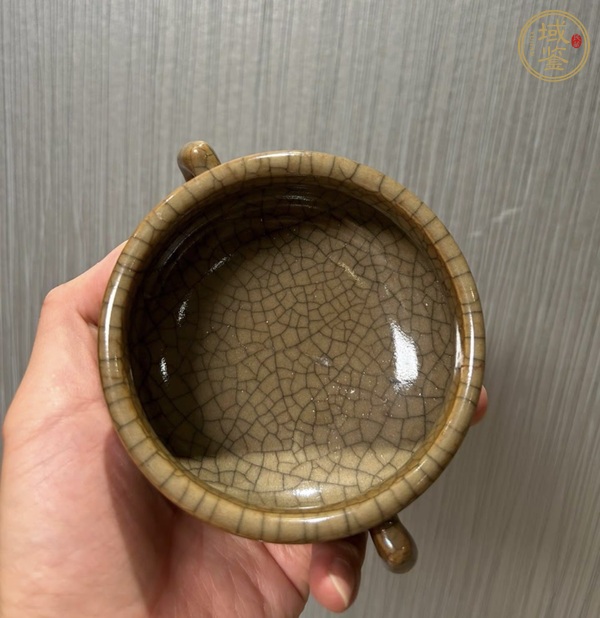 古玩陶瓷黃哥釉香爐真品鑒賞圖