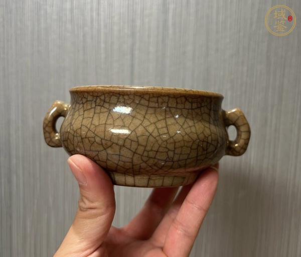 古玩陶瓷黃哥釉香爐真品鑒賞圖