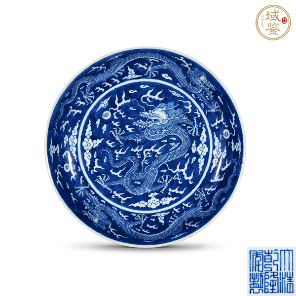 古玩陶瓷乾隆官窯龍紋盤真品鑒賞圖
