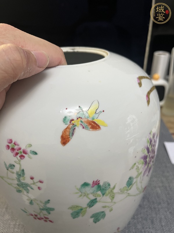 古玩粉彩冬瓜罐真品鑒賞圖