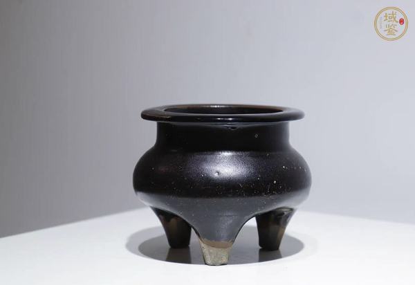 古玩陶瓷贛州窯黑釉鬲式爐真品鑒賞圖