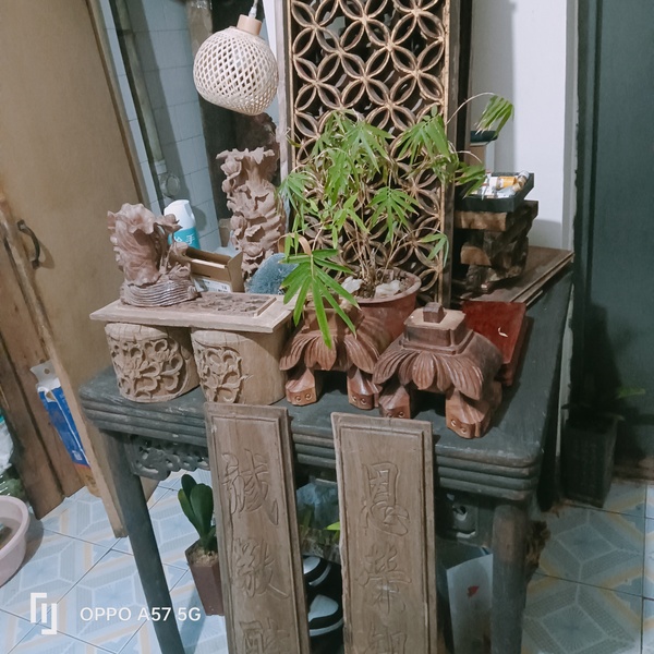 古玩雜項(xiàng)木雕對(duì)聯(lián)拍賣，當(dāng)前價(jià)格1200元