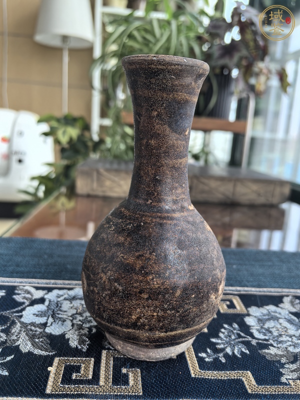 古玩陶瓷吉州窯褐釉撇口瓶真品鑒賞圖
