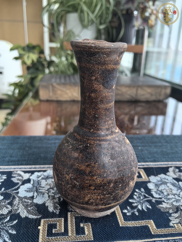 古玩陶瓷吉州窯褐釉撇口瓶真品鑒賞圖