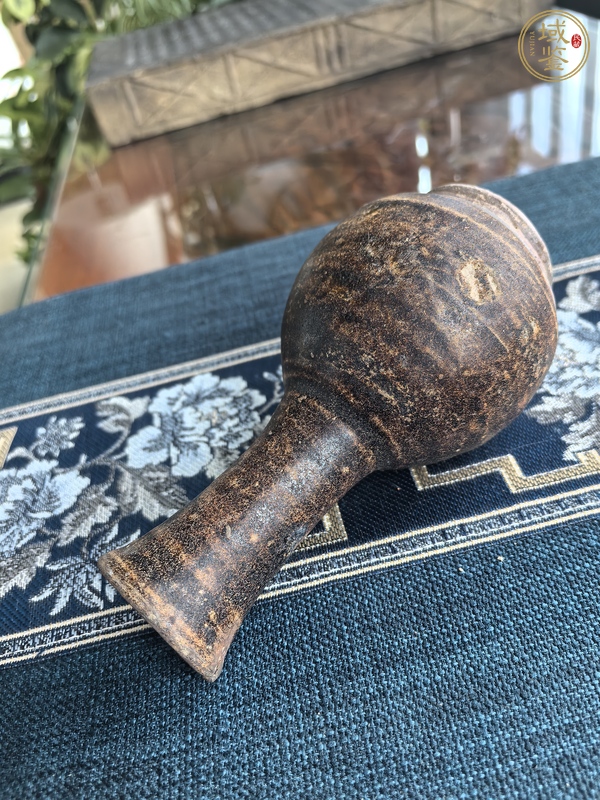 古玩陶瓷吉州窯褐釉撇口瓶真品鑒賞圖