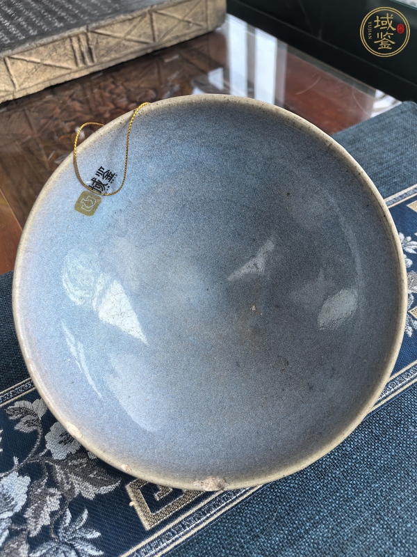 古玩陶瓷鈞窯天藍釉大碗真品鑒賞圖