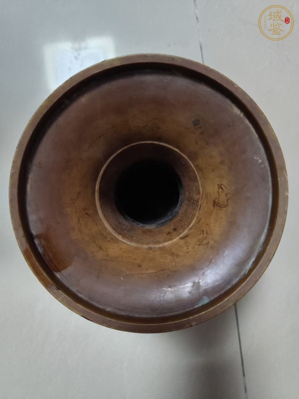 古玩銅器花觚真品鑒賞圖