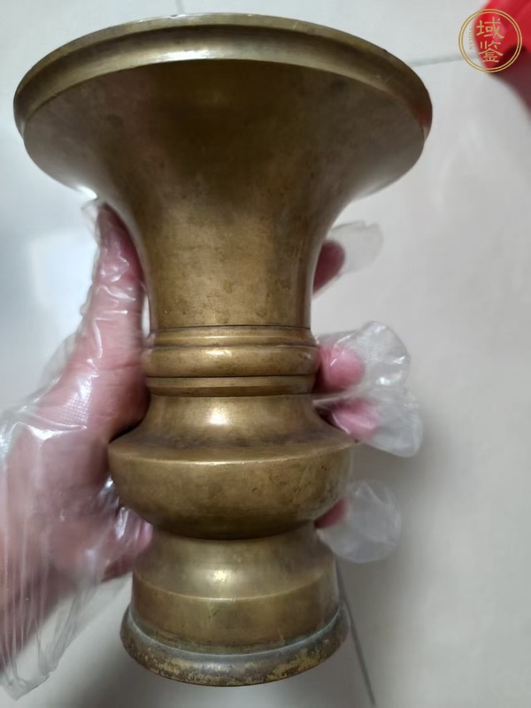 古玩銅器花觚真品鑒賞圖