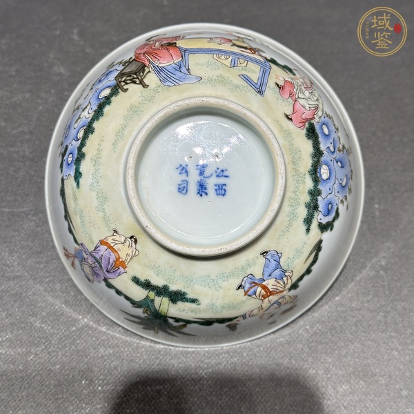 古玩陶瓷嬰戲紋粉彩碗真品鑒賞圖