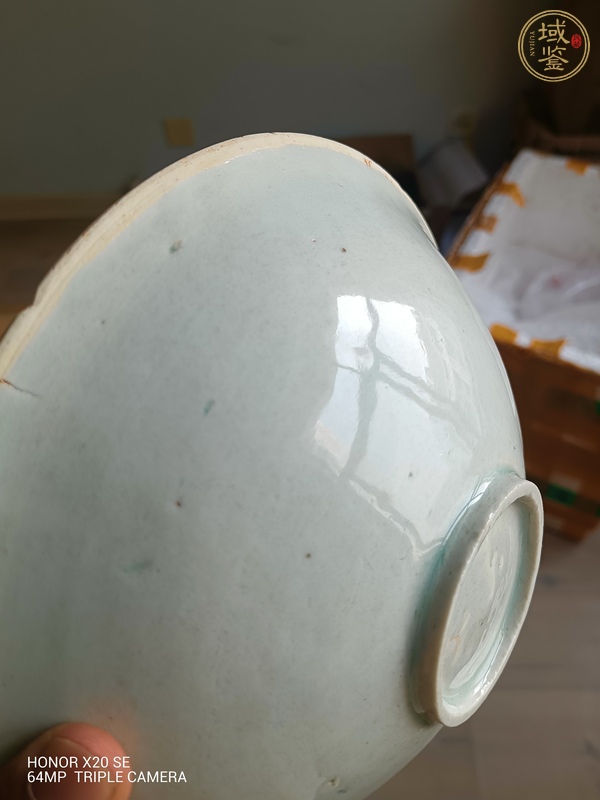 古玩陶瓷湖田窯青白釉刻花大碗真品鑒賞圖