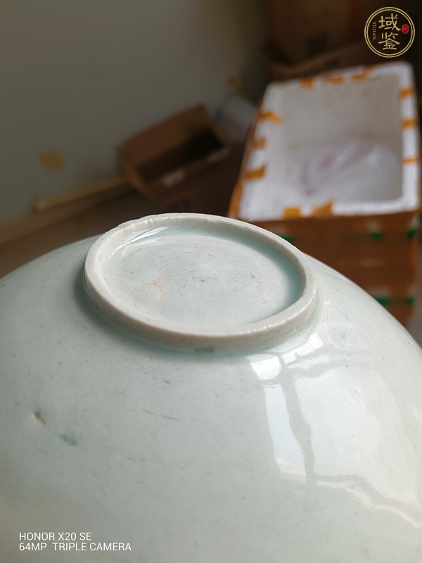 古玩陶瓷湖田窯青白釉刻花大碗真品鑒賞圖