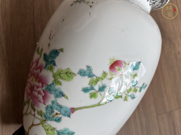 古玩陶瓷花鳥紋粉彩瓶真品鑒賞圖
