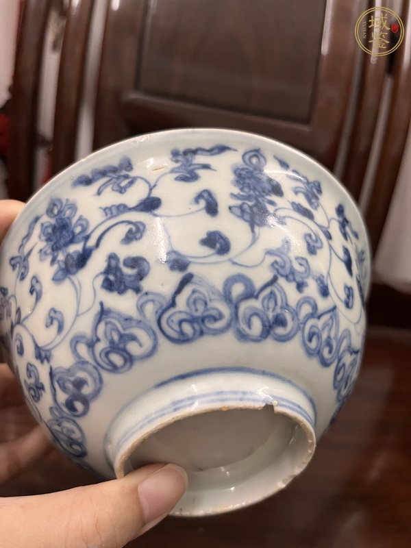 古玩陶瓷明成化青花碗真品鑒賞圖