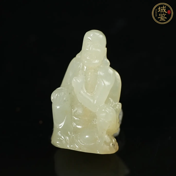 古玩玉器和田玉雕“降龍羅漢”擺件真品鑒賞圖