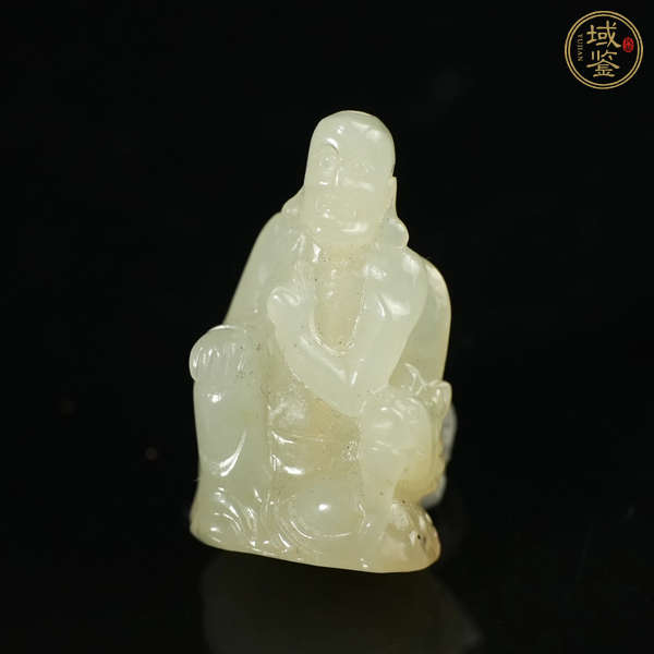 古玩玉器和田玉雕“降龍羅漢”擺件真品鑒賞圖