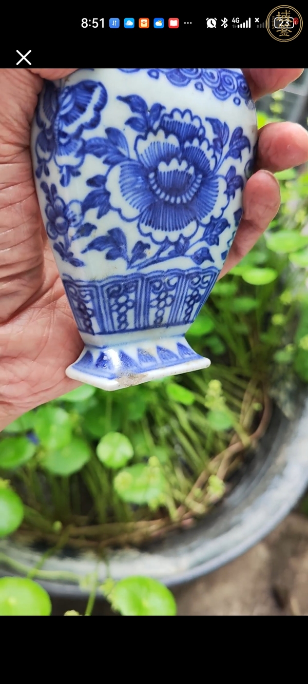 古玩陶瓷青花壁瓶真品鑒賞圖
