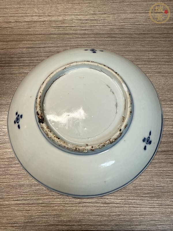 古玩陶瓷日本江戶青花歲寒三友紋盤真品鑒賞圖