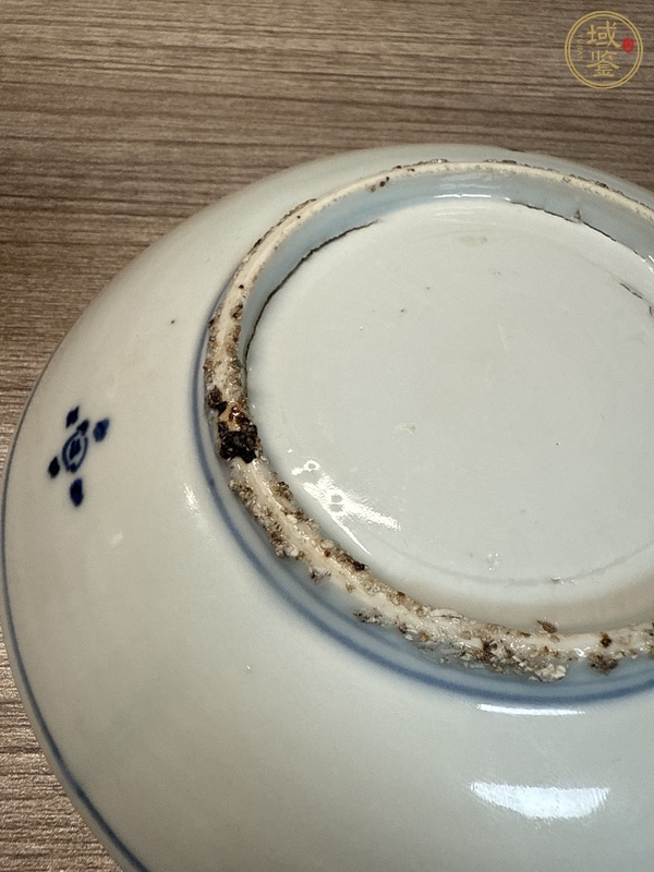 古玩陶瓷日本江戶青花歲寒三友紋盤真品鑒賞圖